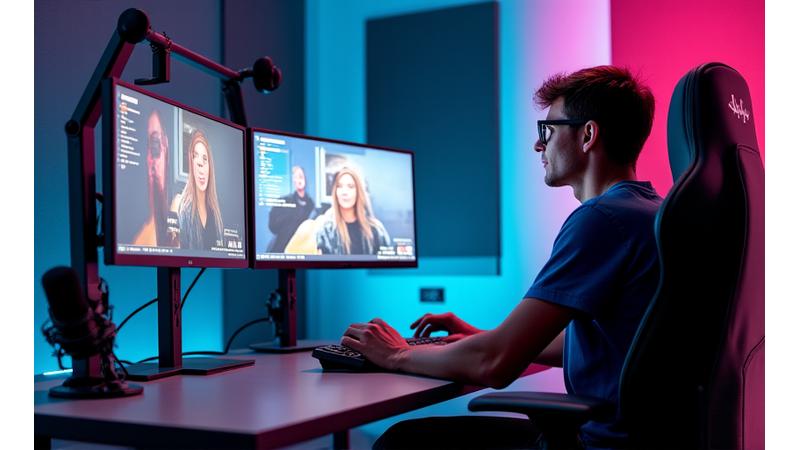 Streaming content production, studio setup